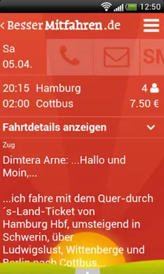 Mitfahrgelegenheit android App screenshot 3